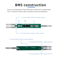 XJ-5008 2S BMS 3A/4A/5A/6A Papan Perlindungan Baterai Lithium 2 Sel 2S 7.4V 3A 6A BMS PCBA PCM dengan Strip Nikel BMS dengan NTC