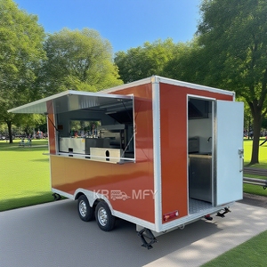 Full Equipment Kitchen Ice Cream Cart Trailer <b>Hot</b> Dog Car Mobile Fast Food Truck with <b>Display</b> - Product Image 1
