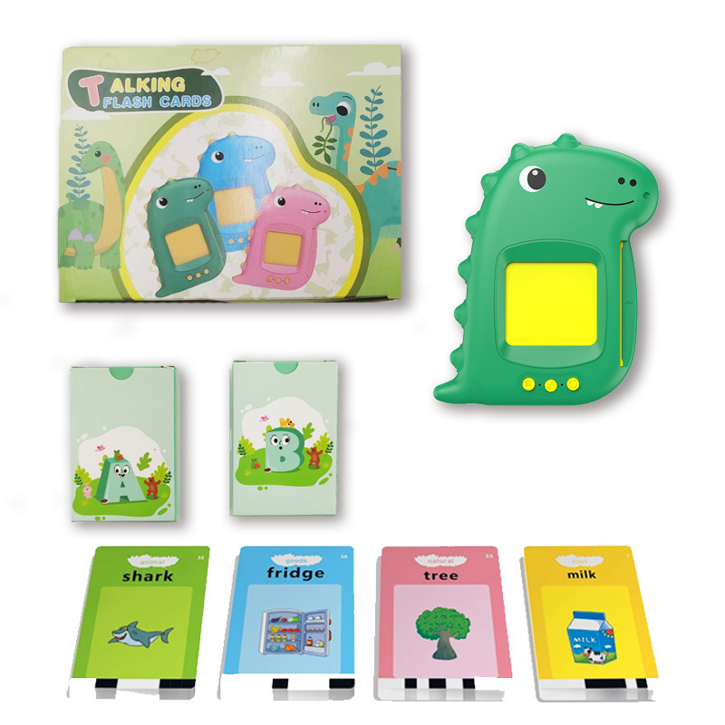 Dinosaurio grande [Inglés puro-112 tarjetas] verde