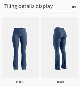 Leggings da Yoga Senza Cuciture per Donna con Logo Personalizzato, <span class=keywords><strong>Pantaloni</strong></span> Sportivi <span class=keywords><strong>a</strong></span> Vita Alta con Controllo Pancia, Colore Unito, Gamba <span class=keywords><strong>a</strong></span> V per Corsa e Allenamento all'Aperto - Product Image 3