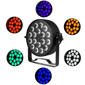 RGBW 4in1 평면 파 빛 LED 파 18X12W 조명 장비 파티 염색 빛