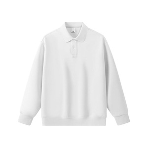 <span class=keywords><strong>Polo</strong></span> da <span class=keywords><strong>Uomo</strong></span> a Maniche Lunghe in Tessuto Misto Cotone Traspirante, Lavorazione a Maglia Spazzolata, Vestibilità Comoda e Casual - Product Image 2