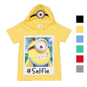 เสื้อยืดเด็กพิมพ์ลายตัวการ์ตูนน่ารักสำหรับเด็กผู้ชายเด็กผู้หญิงเสื้อยืดคอกลมแขนสั้นมีฮู้ดสำหรับฤดูร้อน - Product Image 2