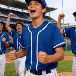 Custom Baseball Jersey Breathable Wholesale Fleece Softball Uniform Loose-Fit Men's Personalized Team Wear - Product Image 2
