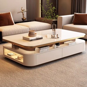 Juego de Mesas de Centro Redondas de Piedra Sinterizada de Lujo Moderno Italiano, Mesa de Centro Encajada para Apartamento, <span class=keywords><strong>Precio</strong></span> de Fábrica al por Mayor - Product Image 1