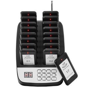 Sistema de Llamada Inalámbrico para Restaurantes con 8/12/16 Timbres, Sistema de Llamada con Pantalla LCD Impermeable para Colas - Product Image 3