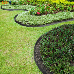 Lot de 6 bordures de jardin modernes en acier noir de 8 pouces avec loquets, bordures durables pour les parterres de fleurs extérieurs et l'aménagement paysager des jardins - Product Image 1