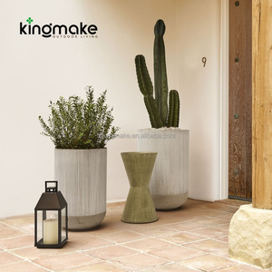 Nouveau pot de fleurs d'extérieur pour terrasses et balcons de restaurants haut de gamme, pot de fleurs rond pour porte d'entrée - Product Image 5