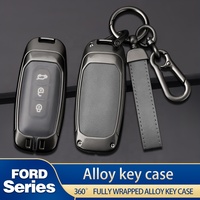 Étui pour porte-clés de voiture en cuir en alliage de zinc disponible en stock