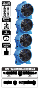 8inch Portable Ventilation <strong>Fan</strong> Axial Confined Space Ventilator <strong>Blower</strong> <strong>Fan</strong> Propeller Utility Industrial <strong>Blower</strong> <strong>Fan</strong> - Product Image 6
