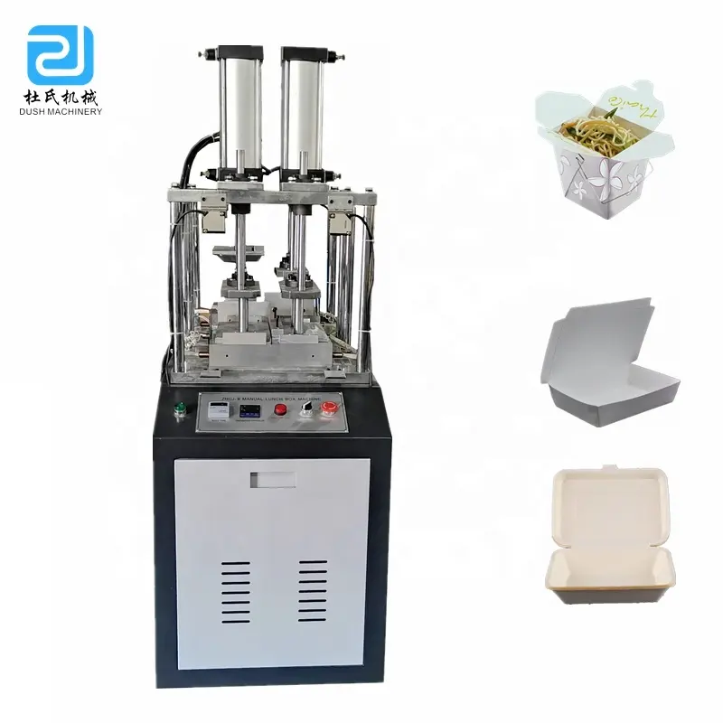 DS-ZH Disposal Paper Noodle Box Making Machine Paper Food Box Sealing Machine Making for Fast Food