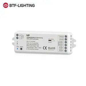 CE EMC LVD Chứng Nhận Màu Đỏ IP20 4 Kênh LED RF Điều Khiển Điện Áp Liên Tục Touch RGB RGBW Hệ Thống Thông Minh Dimmer