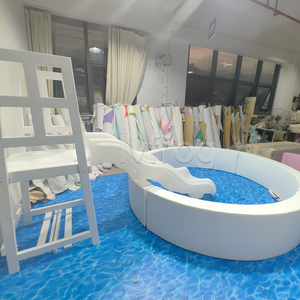 Piscina <span class=keywords><strong>de</strong></span> Bolas Redonda <span class=keywords><strong>de</strong></span> Espuma Blanca <span class=keywords><strong>de</strong></span> Lujo con Tobogán para Niños Pequeños, Área <span class=keywords><strong>de</strong></span> Juego Suave para <span class=keywords><strong>Alquiler</strong></span> en Fiestas - Product Image 3