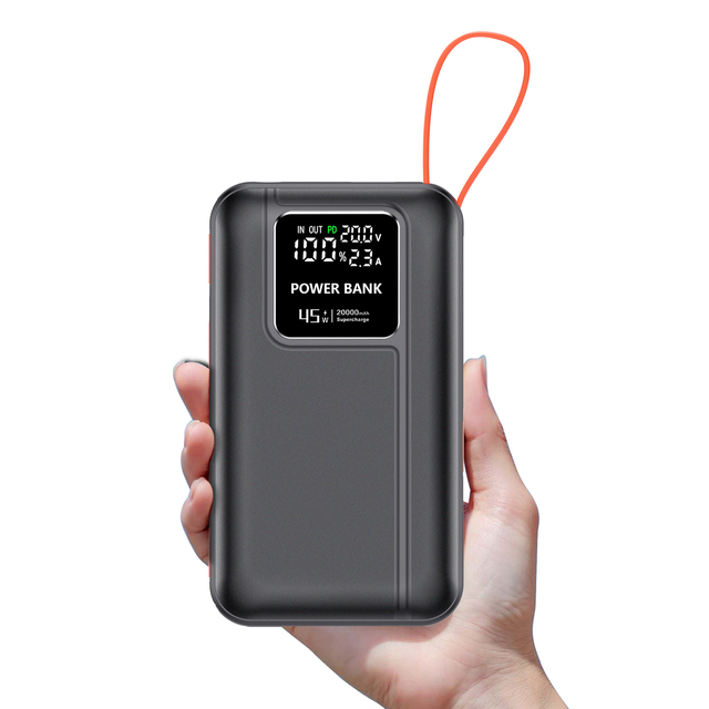 2026 High Capacity Good Quality Fast Charging Portable PD 45W Quick Charge 20000mAh Laptop Power Bank