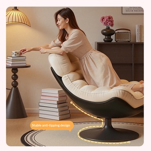 Sillón Reclinable Giratorio Estilo Italiano con Reposapiés, Sofá Cómodo para Sala de Estar, Balcón, Hogar y Ocio - Product Image 2