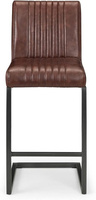 Tabouret de bar haut moderne de luxe avec pieds en métal, chaise de salle à manger en PU imperméable, emballée à plat, pour la maison, le bar et les hôtels