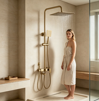 Nouvelle Tendance 2026 : Ensemble de Douche en Acier Inoxydable Mural Exposé avec Robinet de Douche Pluie à Pression Améliorée et Système de Barre Coulissante