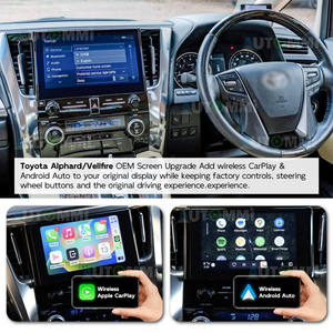 ชุดอุปกรณ์แปลงสัญญาณไร้สาย Apple CarPlay Android Auto สำหรับ Toyota Alphard Vellfire ANH35 ปี 2020-2023 อัปเกรดหน้าจอ OEM - Product Image 4