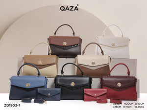 Sac à main bandoulière grande capacité pour femme <span class=keywords><strong>QAZA</strong></span>, fourre-tout décontracté avec logo personnalisé et fermeture éclair, nouveau design du fabricant - Product Image 4