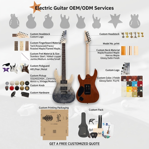 Kit de Guitarra Eléctrica Profesional Clevan CTH25-BK de 6 <span class=keywords><strong>Cuerdas</strong></span>, DIY, Fondo y Laterales de Arce, Diapasón de Palisandro, <span class=keywords><strong>Cuerdas</strong></span> D'Addario XL120 - Product Image 3
