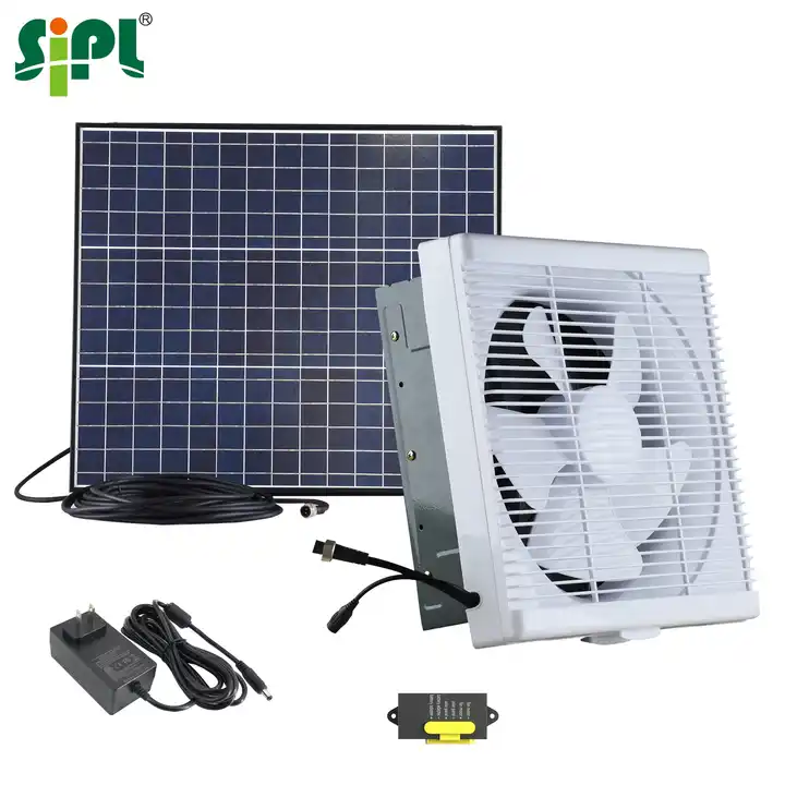 neue art luftkühler badezimmer schlafzimmer lüftung fan solar panel dc & ac  dual powered abs jalousie wand ventilator 12 ''dachboden abluft ventilator