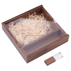 SPRING PLANTING <span class=keywords><strong>Vente</strong></span> directe d'usine Logo personnalisable 32 Go Cadeau de mariage Boîte d'album photo en bois avec clé USB en bois - Product Image 4