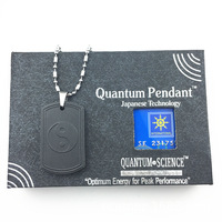 Pendentif en pierre volcanique transfrontalier, motif carré tournesol Yin-Yang, énergie ionique négative, énergie quantique
