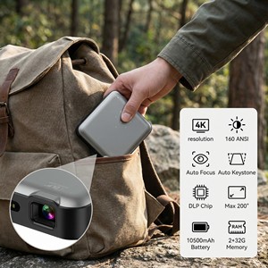 Draagbare Mini Home Theater Dlp Projector 4K Video 5G Wi-Fi <span class=keywords><strong>Auto</strong></span> Focus <span class=keywords><strong>Lens</strong></span> 10500Mah Smart Led Miracast Telefoon Connectiviteit 2G Ram - Product Image 1