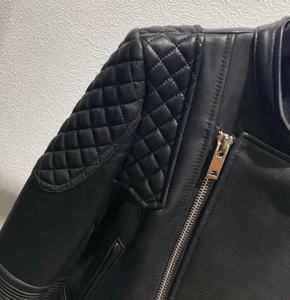 Chaqueta de cuero de imitación con cremallera diagonal para hombre, abrigos de solapa de invierno de piel de oveja, negro, blanco, marrón oscuro, botón - Product Image 2