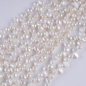 Promotion de collier semi-fini en perles d'eau douce blanches et roses baroques de 5-6 mm avec trou de tête, vente en gros à Zhuji - Product Image 5