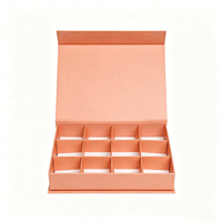 Caja de Regalo Magnética de Lujo Personalizada para Chocolates, con Tapa Abatible, de Cartón Rígido, con Inserto de Papel, Impresión a Todo Color, para Bombones y Dulces