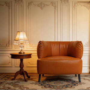<span class=keywords><strong>Fauteuil</strong></span> pivotant individuel de style américain, nouveau <span class=keywords><strong>fauteuil</strong></span> en cuir rétro de luxe léger <span class=keywords><strong>pour</strong></span> salon, balcon et usage domestique - Product Image 1