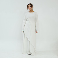 Abaya 2026 – Ensemble élégant jupe et haut asymétrique en polyester pour femme, tenue islamique, robe musulmane, mode modeste, mariage