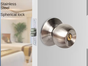 Cylindre de serrure de porte en bois en acier inoxydable sphérique universel intérieur chambre boule serrure porte et fenêtre accessoires de quincaillerie - Product Image 5