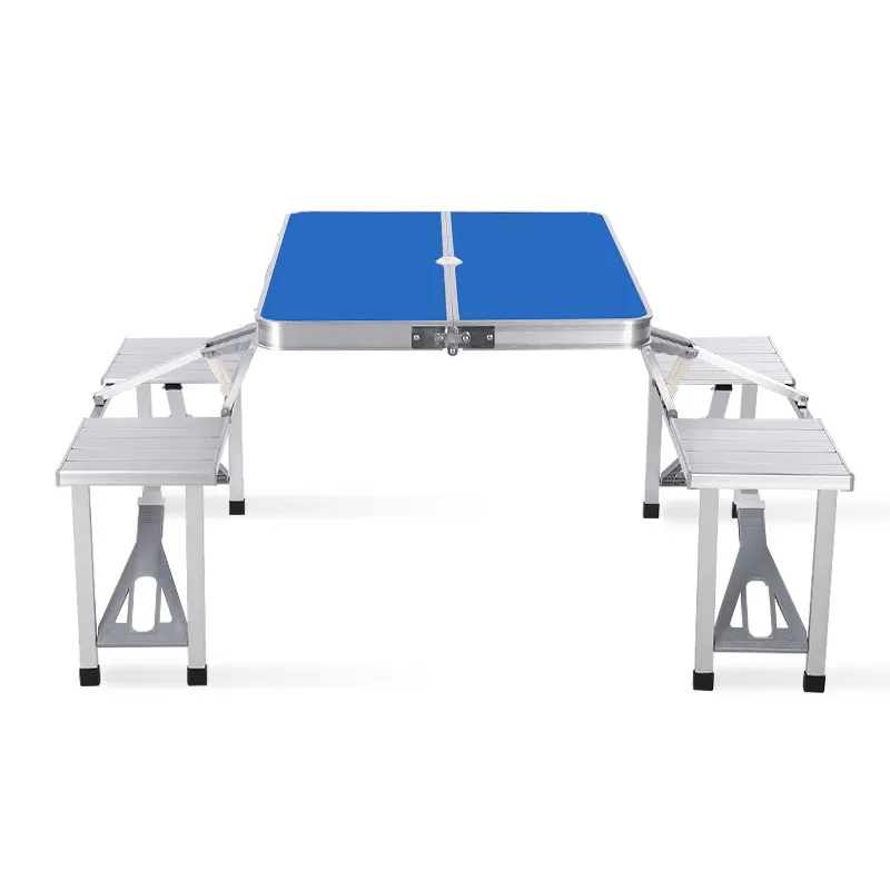 High Quality Aluminium Table With Chairs Built-In, Picnic Table Chairs Foldable As a Brief Case, Smarty Portable Camping Table