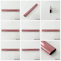 Profils en aluminium extrudé demi-ronds 6061 personnalisés avec finition de peinture en poudre colorée sans rayures