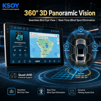 Stereo Mobil Android KSOY, Radio Mobil Android Auto, CarPlay Nirkabel Android, GPS DSP, Sistem Multimedia QLED, Radio Mobil Grosir