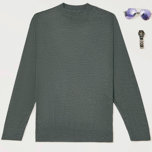 Suéter de lana de alta calidad para <span class=keywords><strong>hombre</strong></span> de nuevo diseño, cárdigan más grueso, cálido, informal, ajustado, <span class=keywords><strong>cuello</strong></span> <span class=keywords><strong>alto</strong></span>, suéter de Color sólido - Product Image 4