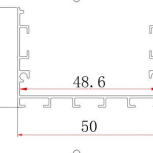 Nouveau produit : Profilé en aluminium anodisé 50*35 mm de large pour bande LED, profilé haut de gamme avec canal pour cornet LED, vis personnalisable - Product Image 6
