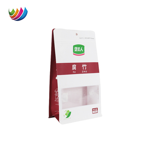 Sachets personnalisés imprimés en papier de soja à fond plat, résistants à l'humidité, avec fenêtre transparente pour la conservation des aliments - Product Image 3