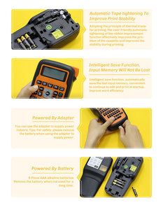 E1000 Pro <strong>Label</strong> <strong>Maker</strong> Industrial Portable Printing <strong>Machine</strong> 6mm 9mm 12mm Handheld Heat Transfer <strong>Label</strong> Printer Cable <strong>Label</strong> <strong>Maker</strong> - Product Image 2