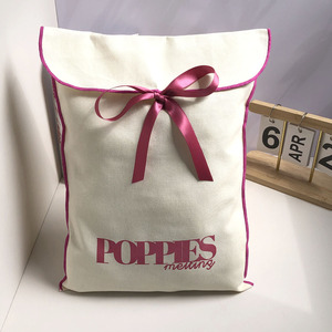 Eco-friendly Durable Custom Logo <b>Printing</b> Large Cotton Twill Envelope Bag Makeup Gift Clothes Packaging Cotton Dust Pouch - Product Image 1