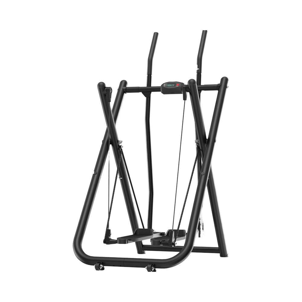 Fully Assembled 600LBS Steel Elliptical Glider Machine Air Walk Home Cross-Training Cardio Workout Equipment Entertainment