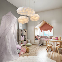 Nouvelle Suspension Nuage Créative Luminaire de Plafond Moderne en Coton et Soie Blanc Léger Lustre Décoratif Nuage RGB Pas Cher