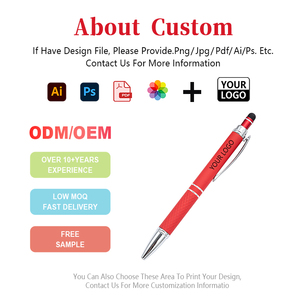 Khuyến Mại Mới Phong Cách Đa Chức Năng Bóng Stylus Mềm Màn Hình Cảm Ứng Bút 2 Trong 1 Với Biểu Tượng Tùy Chỉnh Kim Loại Bút Bi - Product Image 3