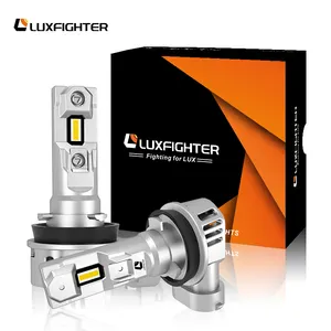 LUXFIGHTER автомобильная светодиодная фара мини-размера, такая же, как галогенная светодиодная фара для мотоцикла 6000 люмен 400% яркости, рассеивающий вентилятор
