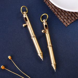 Promotion Features Brass <b>Pen</b> Keychain Hanging Ring <b>Pen</b> Retro <b>Ballpoint</b> <b>Pen</b> - Product Image 2