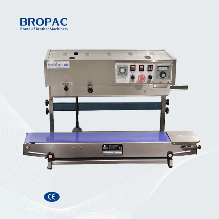 FRD-1000LWブラザー連続バンドシーラーマシン固体インク印刷垂直スタンドアップポーチシール機ビニール袋