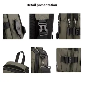 Özel göğüs çanta çanta yeni stil USB şarj portu su geçirmez aşınmaya dayanıklı Anti hırsızlık Sling tek omuz Crossbody göğüs çantası