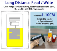Etiqueta de Bandera RFID UHF Pasiva XGSun Impinj M730, Anti-líquido, Lectura Rápida, Multi-lectura, Impresión Personalizada, para Venta de Bebidas y Minoristas